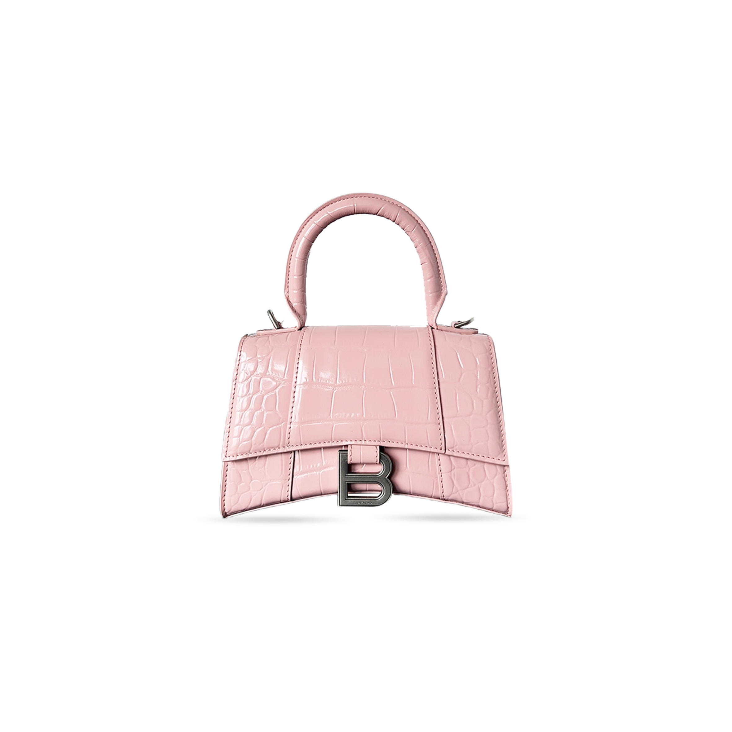 BALENCIAGA WOMEN'S HOURGLASS HANDBAG XS IN LIGHT PINK 5928331LR7Y5906 (18.8*13*7.9cm)